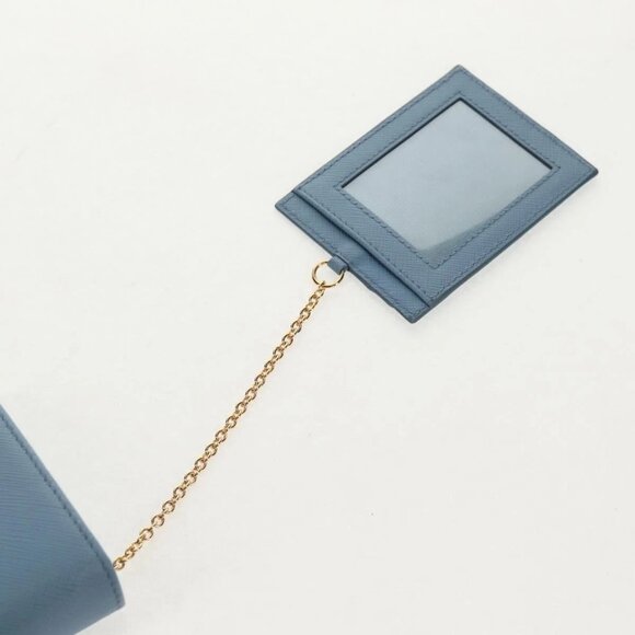 PRADA Long Wallet Safiano leather Light Blue Auth 146803V - Picture 9 of 16